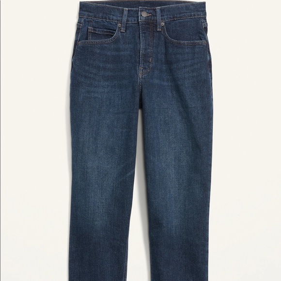 Old Navy Extra High Rise Curvy Sky-Hi Straight Jeans - Picture 3 of 3